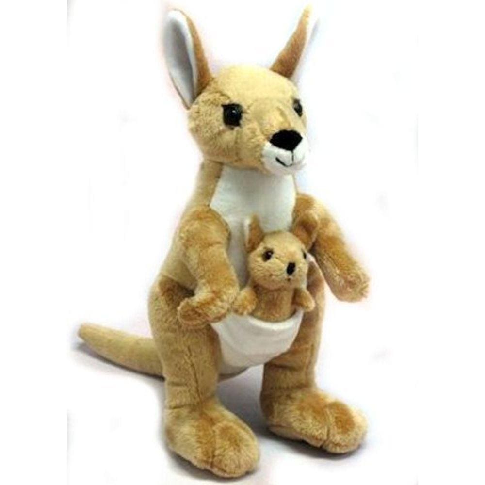 Wishpets Stuffed Animal - Brinquedo de pelúcia macio para crianças - Canguru de 10,5”