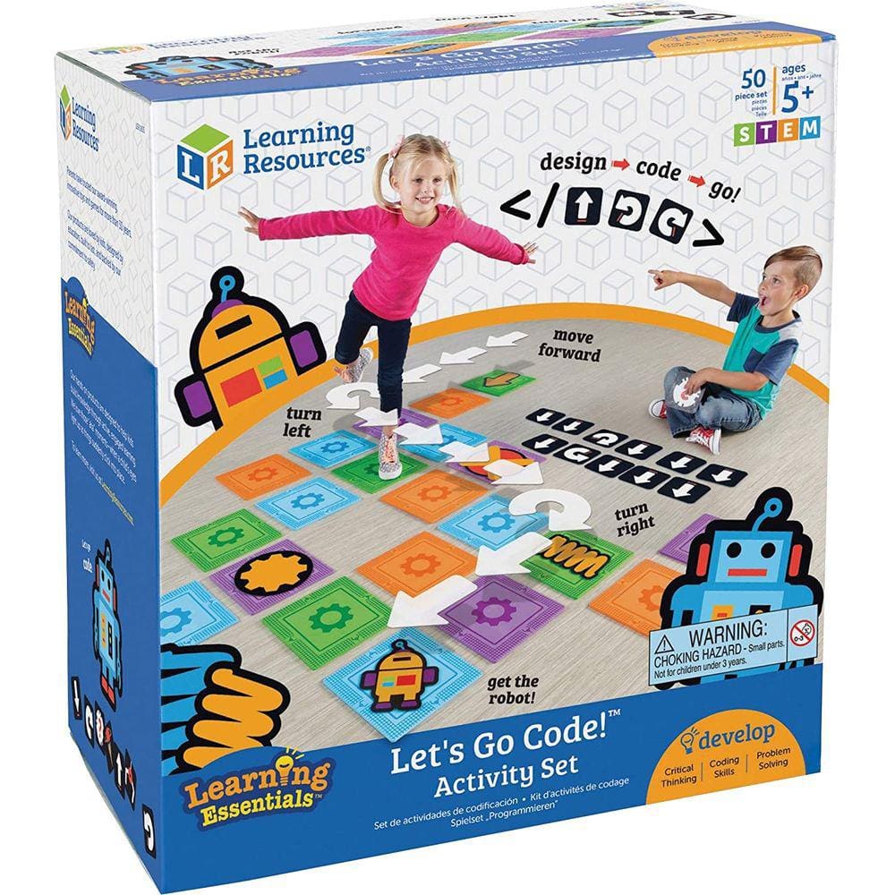 Recursos de aprendizagem Vamos Código! Conjunto de Atividades, 50 Peças, Idades 5+