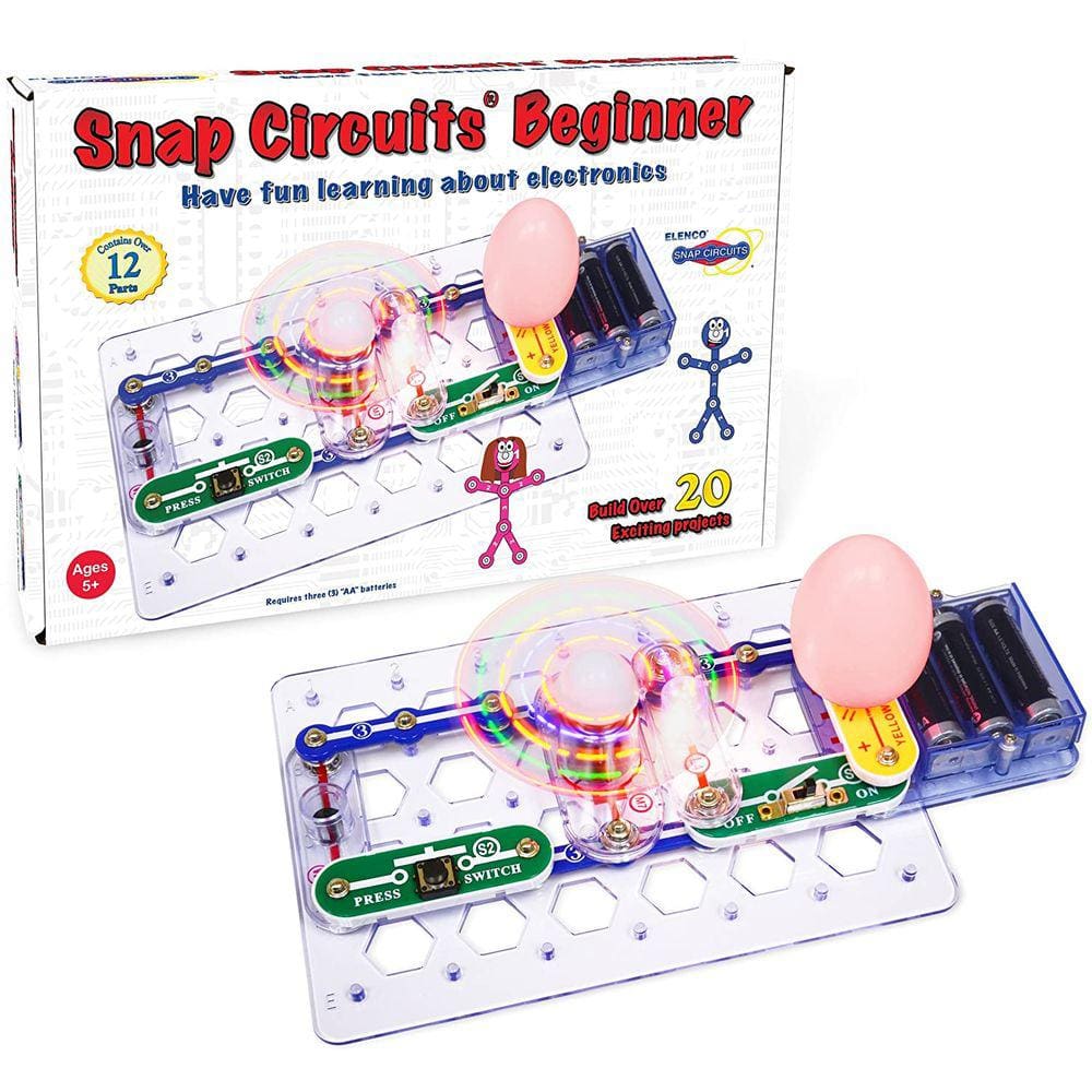 Snap Circuits Iniciante, Kit de Exploração Eletrônica, Kit de Haste para idades 5-9 (SCB-20)
