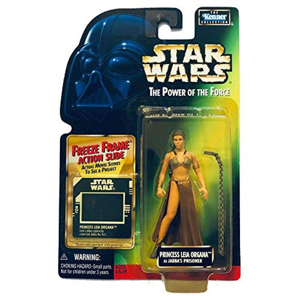 Star Wars, O Poder da Força, Princesa Leia Organa (Jabba`s Prisioner) Figura com Slide, 3.75