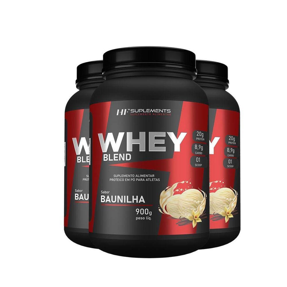3X Whey Protein De Baunilha 900G Hf Suplements