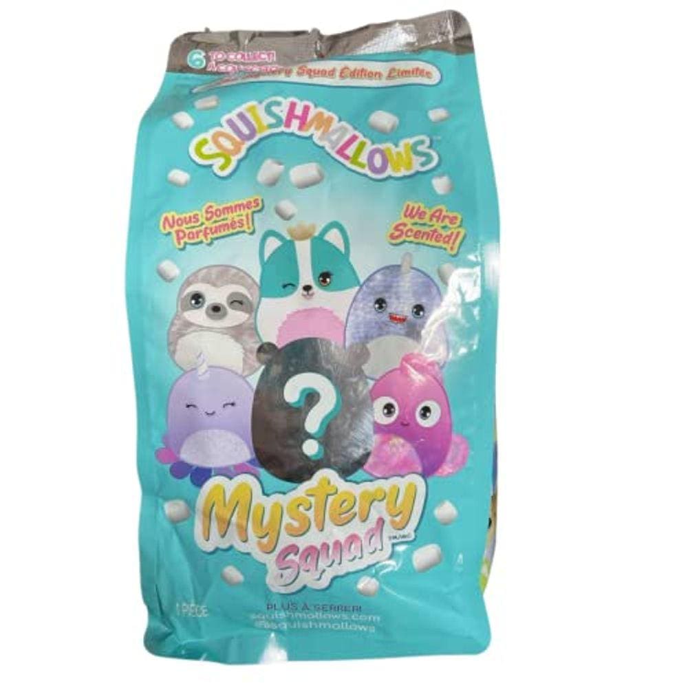 Squishmallow Kellytoy 2021 Edição Limitada Perfumado Axolotl Mystery Squad Bag 8” Pelúcia