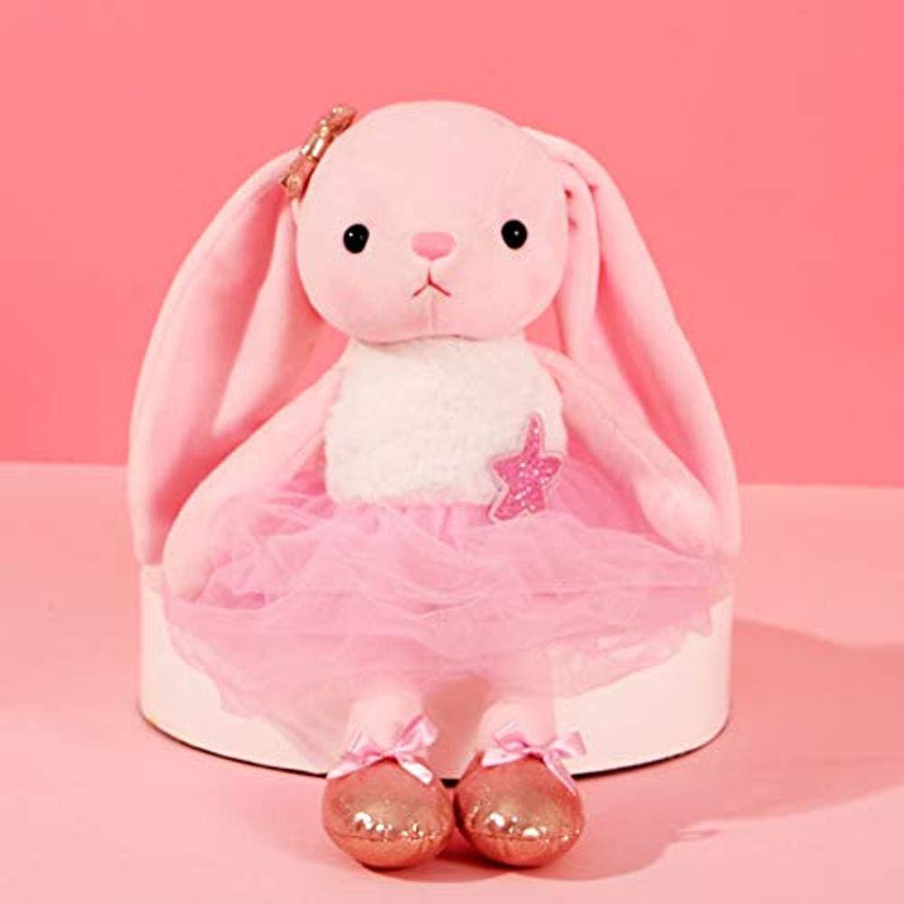Ballerina Dolls Coelho de pelúcia coelho Soft Toys Ballet Dance Recital Presentes para meninas Rosa 15,5 polegadas