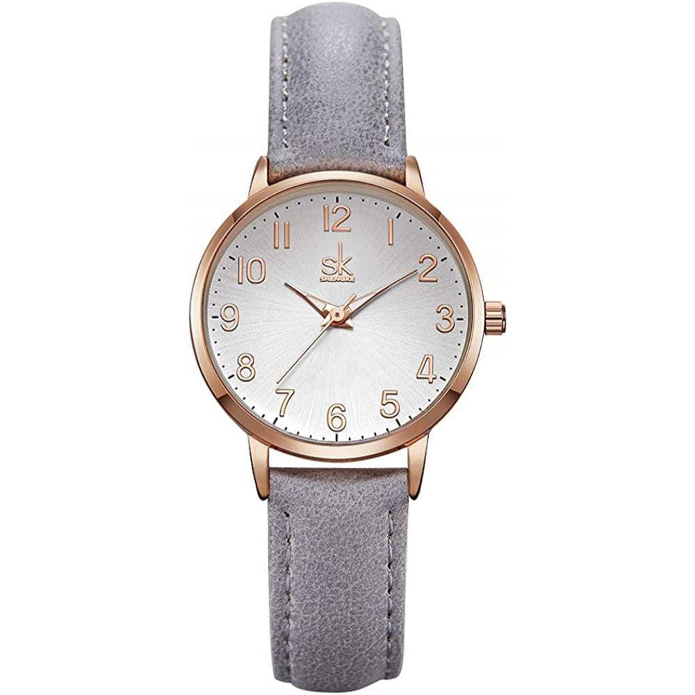 Relógio Feminino Luxo Pulseira Couro Quartz