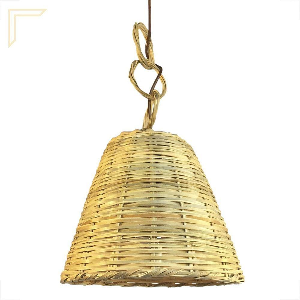 Pendente Em Fibra Natural Rustico Dende Artesanal Nat28