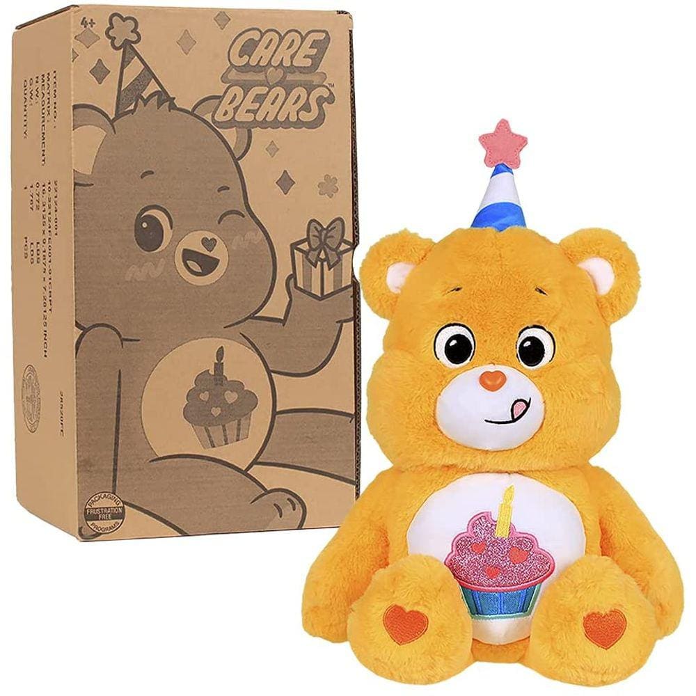Care Bears 16" Birthday Bear Plush - Perfumado Pelúcia - Material Soft Huggable!, 16 polegadas