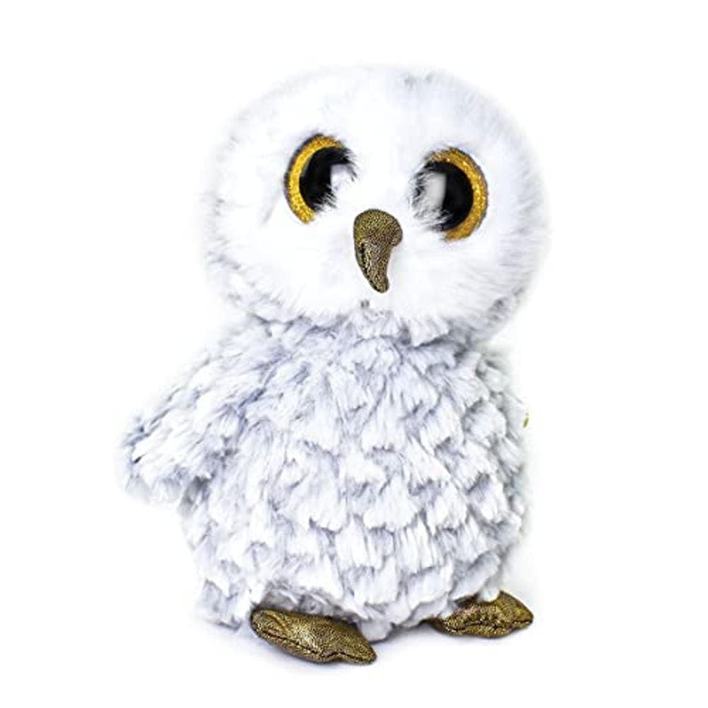 Ty Beanie Boos Owlette - Branco/Cinza Coruja Média