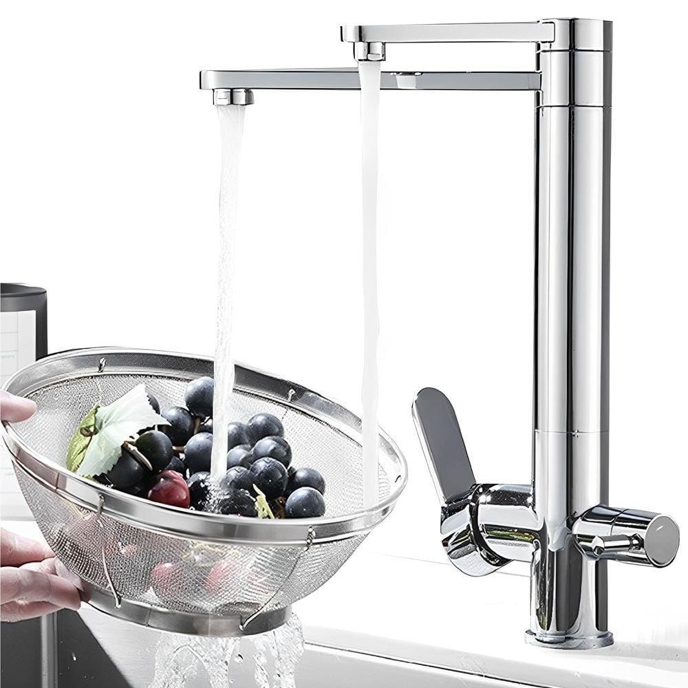Torneira Gourmet Monocomando Misturador de Temperaturas + Bico Aerador Corpo Giratório 360º e Suporte de Filtro
