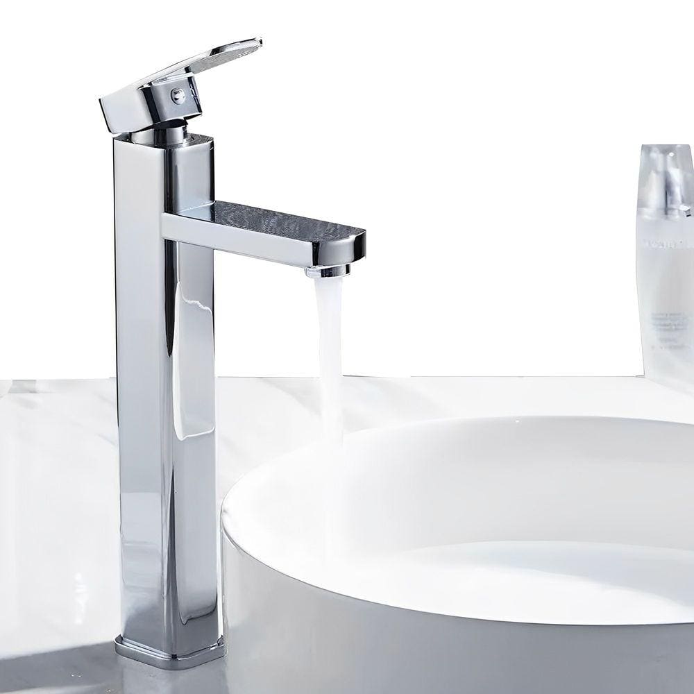 Torneira de Banheiro Lavabo Lavatorio Gourmet Modelo Slim Função Monocomando Quente e Fria Para em Inox+ Kit de Mangueira e Vedação