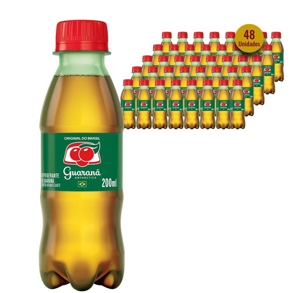 Refrigerante Guaraná Antarctica Pet 200Ml 48 Unidades