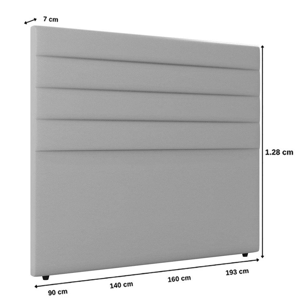 Cabeceira Solteiro Napoli 90cm Material Sintético Marrom c/ Frame Italian Flex