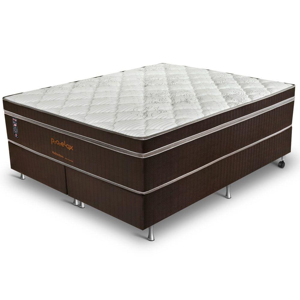 Cama Box King - Colchão Royal Black - King - 193x203x75cm - Mola Ensacada -  PillowTop - Visco - Relaflex