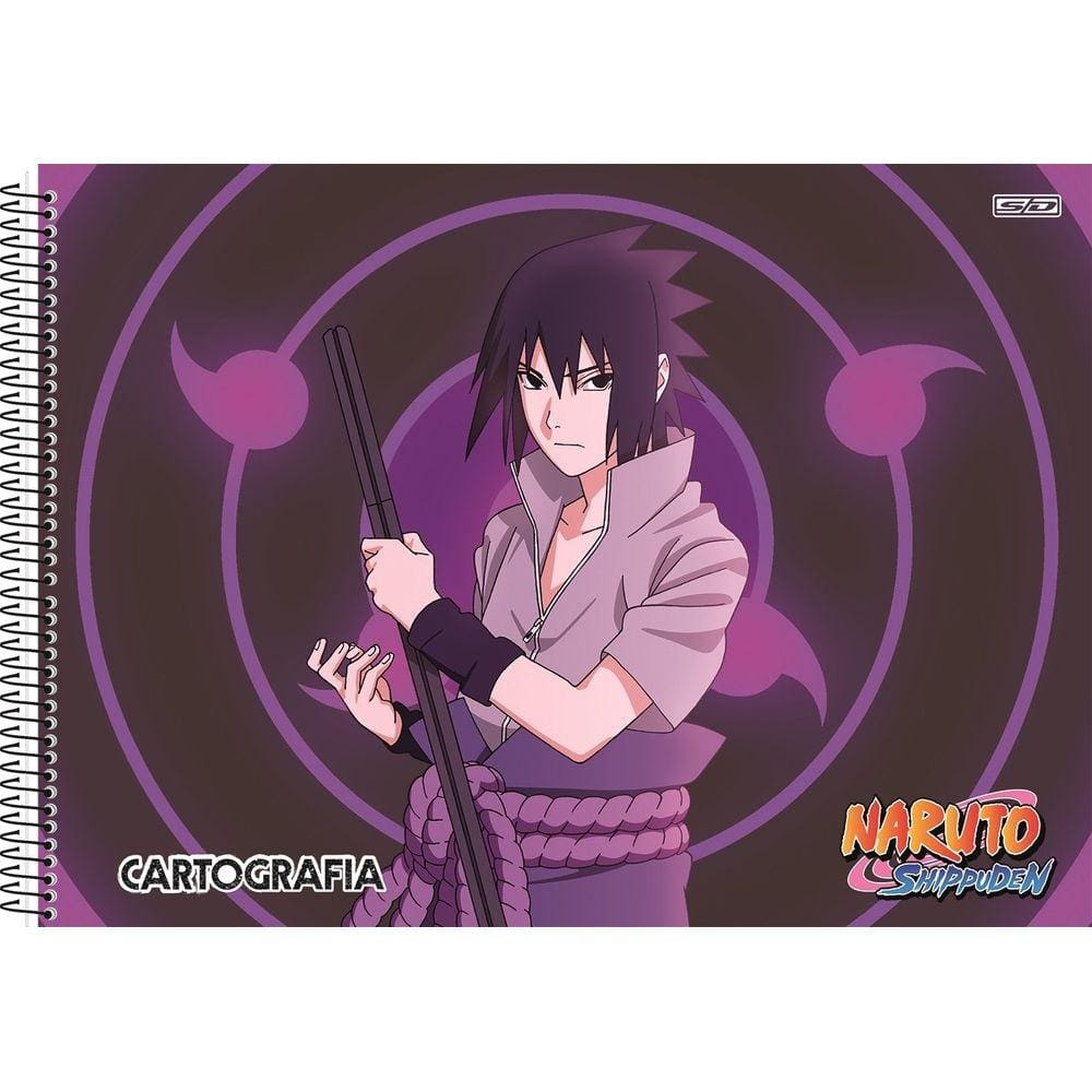 Caderno Espiral Cartografia e Desenho Naruto 60 Fls - São Domingos
