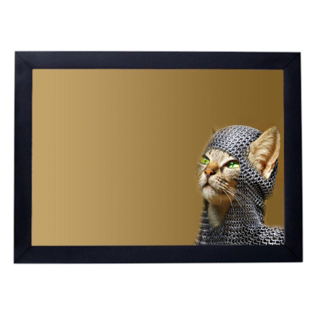 Lindo quadro 24X33 gato gatinho guerreiro P8423
