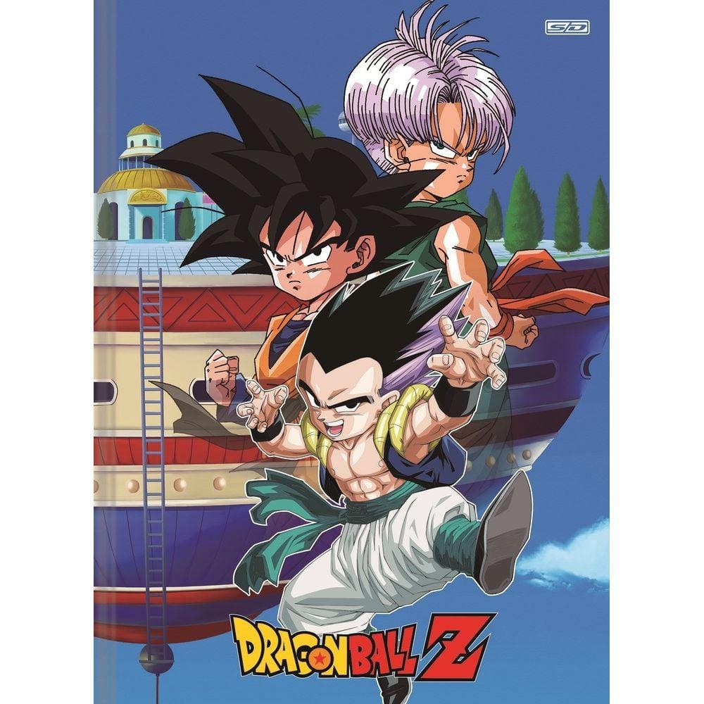 Caderno (PEQUENO) Brochura 1/4 Capa Dura DRAGON BALL 80 Folhas São Domingos