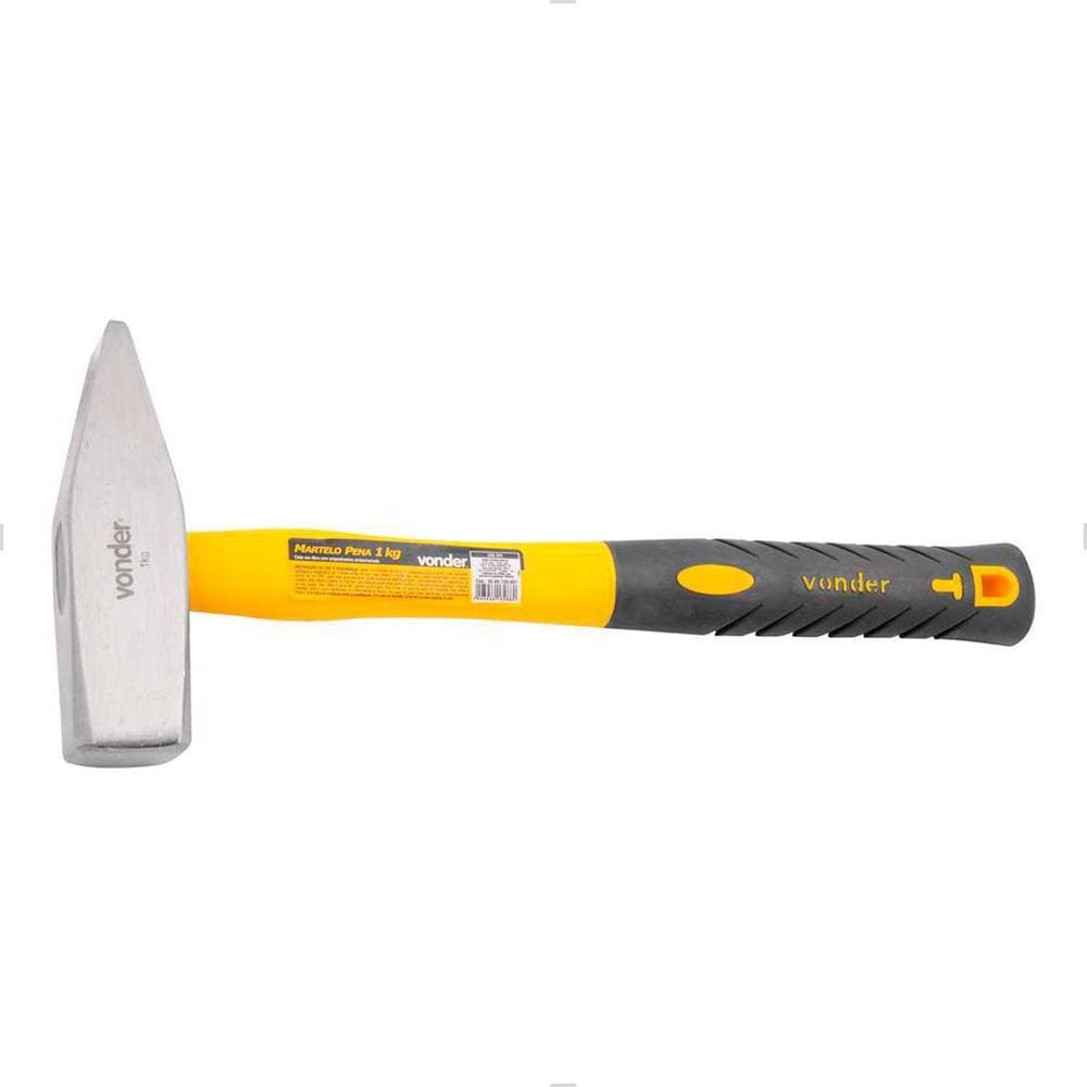 Martelo Pena 1 Kg em Aço com Cabo de Fibra 3589100001 Vonder