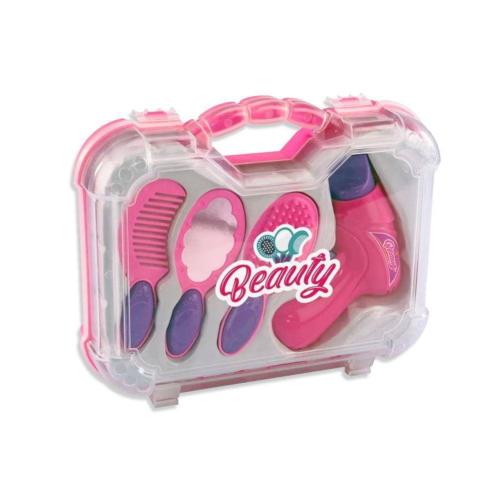 Maleta Infantil Beleza Beauty Espelho+Secador+Escova+Pente