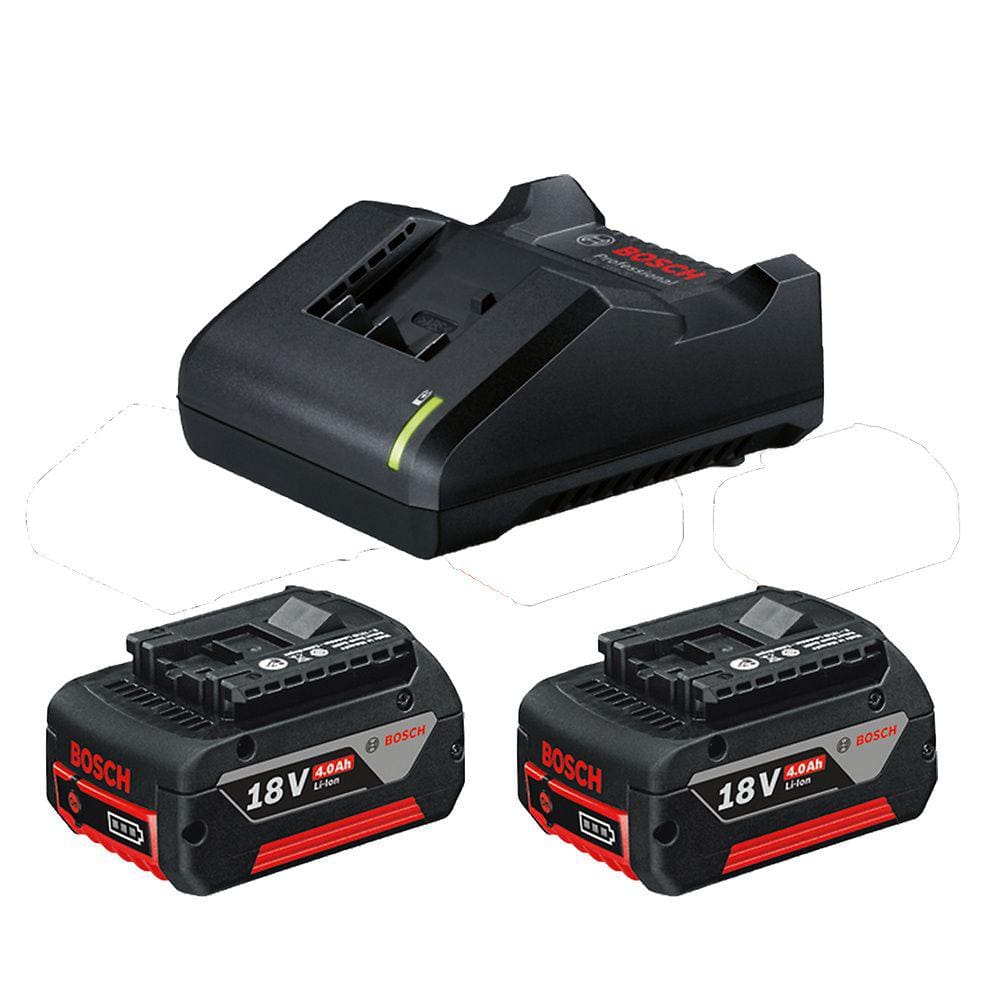 Kit Carregador Bivolt Bosch Com 2 Baterias 18V 4,0A