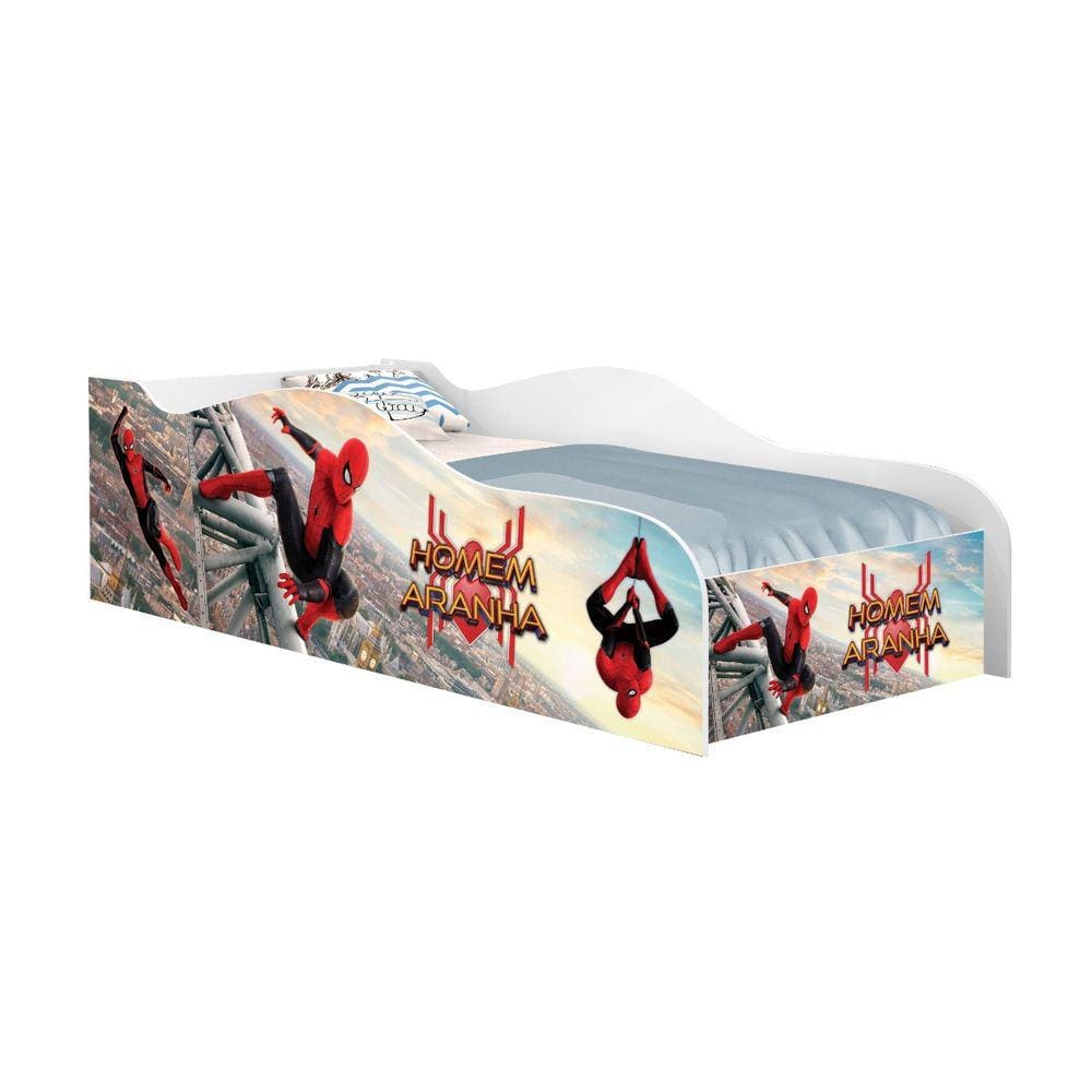 cama infantil carro proteção lateral homem aranha