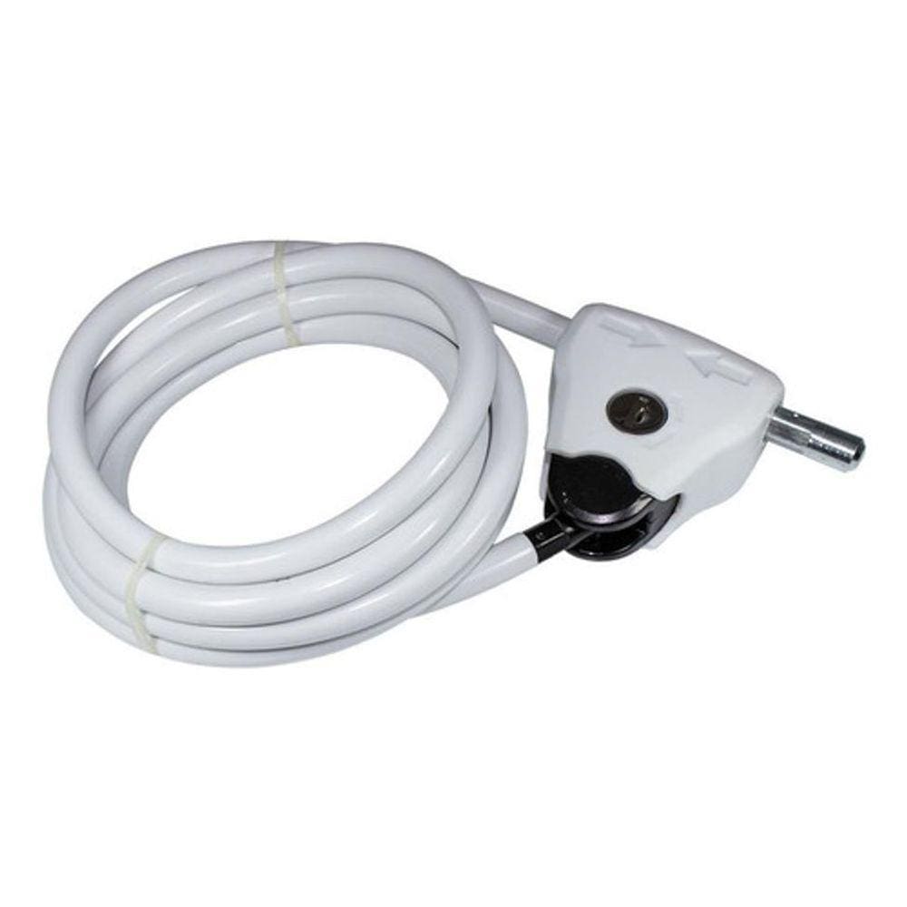 Cadeado Aço Ajustavel 10X2100Mm Branc Cl445 Branco Bicicleta