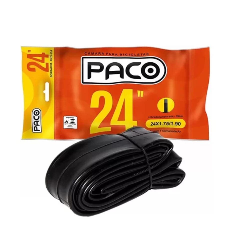 Par de Câmara de Ar Aro 24 Paco 24x1.79/1.90 Bico Grosso
