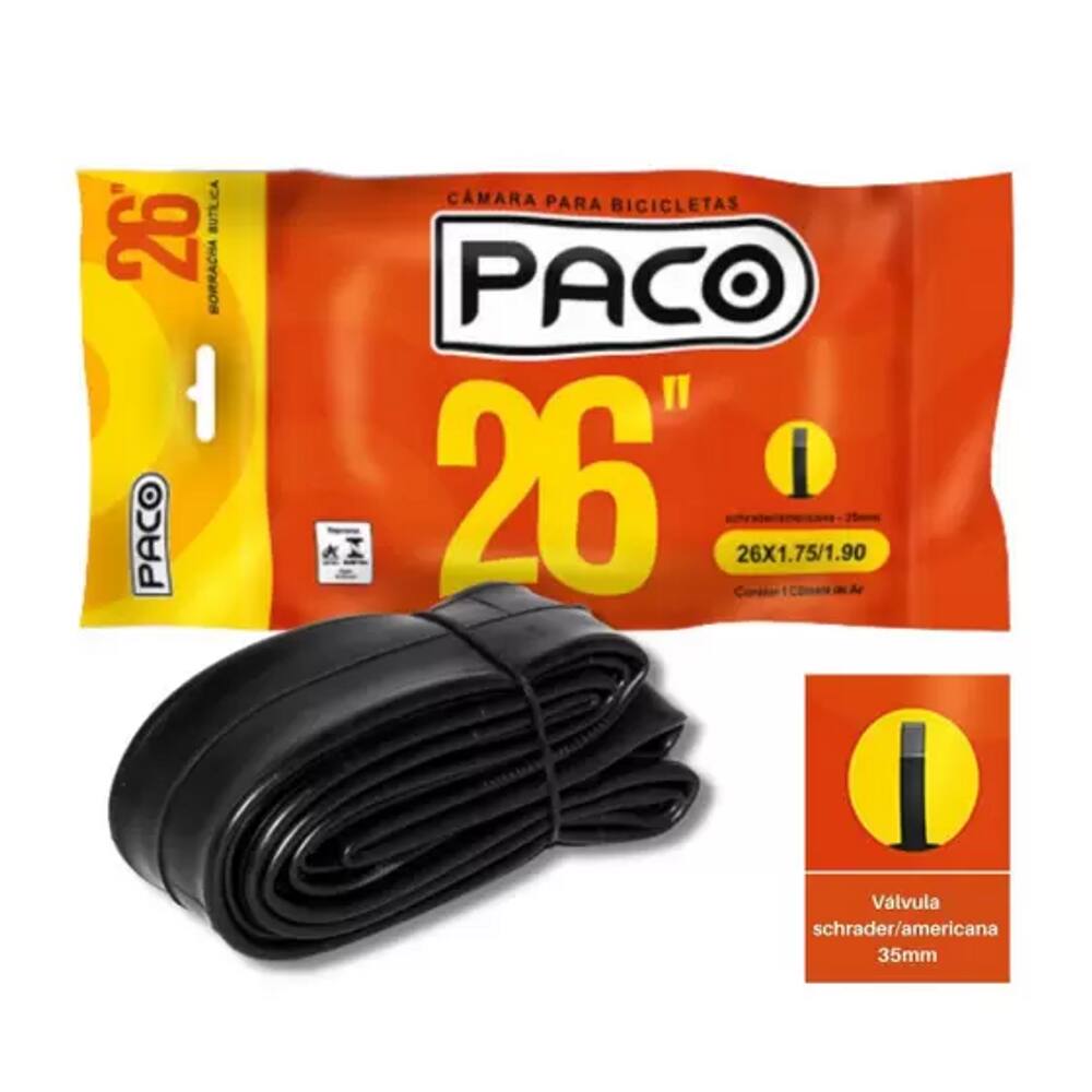 Par de Câmara de Ar Aro 26 Paco 26x1.79/1.90 Bico Grosso