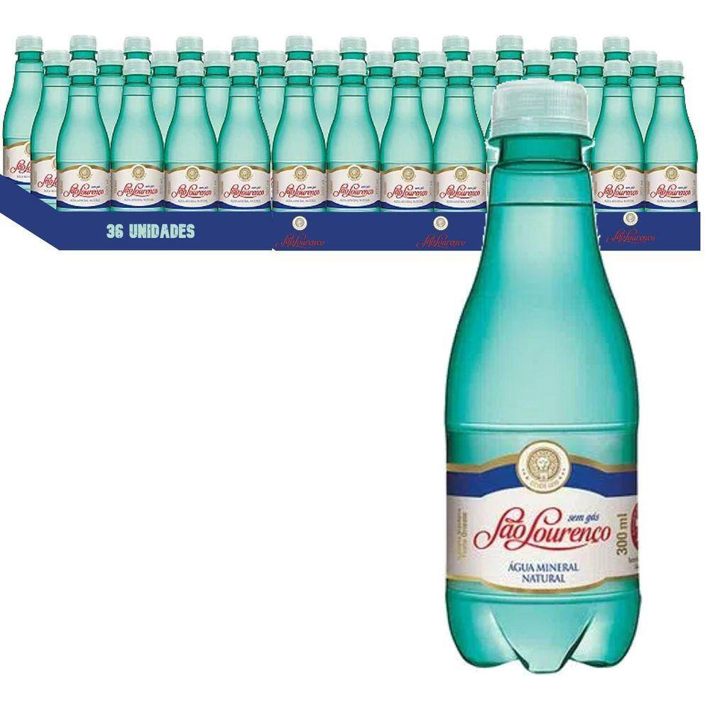 Água Mineral S/ Gás Pet São Lourenço 300Ml 36 Unidades