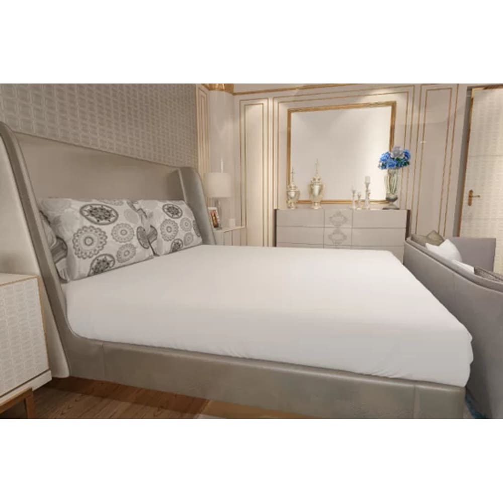 Jogo de Lençol Zono Enxovais Cama Queen 3 Peças Malha 100% Algodão Mandala Cinza