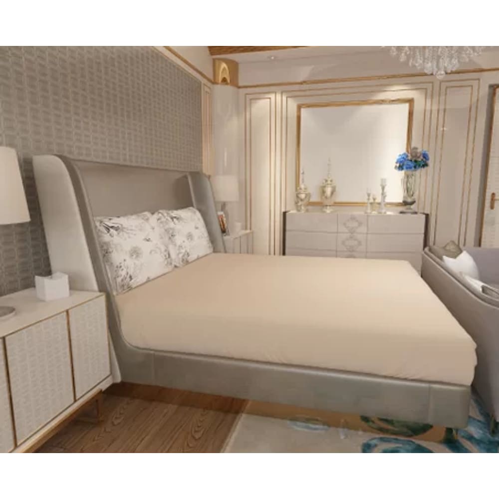 Jogo de Lençol Zono Enxovais Cama Queen 3 Peças Malha 100% Algodão Fundo do Mar