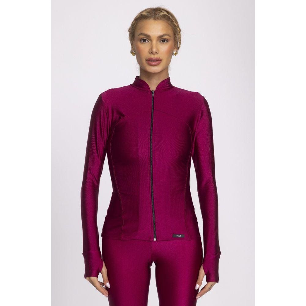 Jaqueta Feminina Fitness Corta Vento Magenta