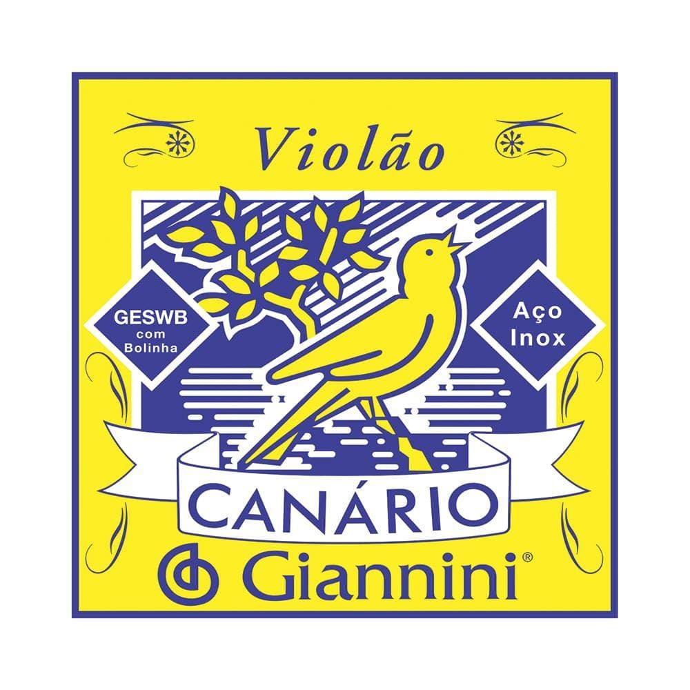 Corda de ACO Canario GESWB6 para Violao com Bolinha 6A Corda Giannini