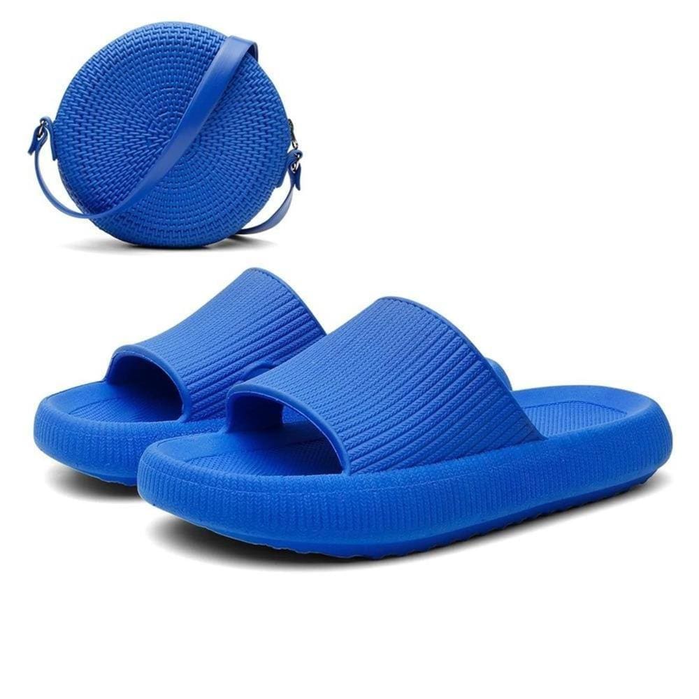 Chinelo Nuvem Slide Flexível + Bolsa Quebek Tiracolo