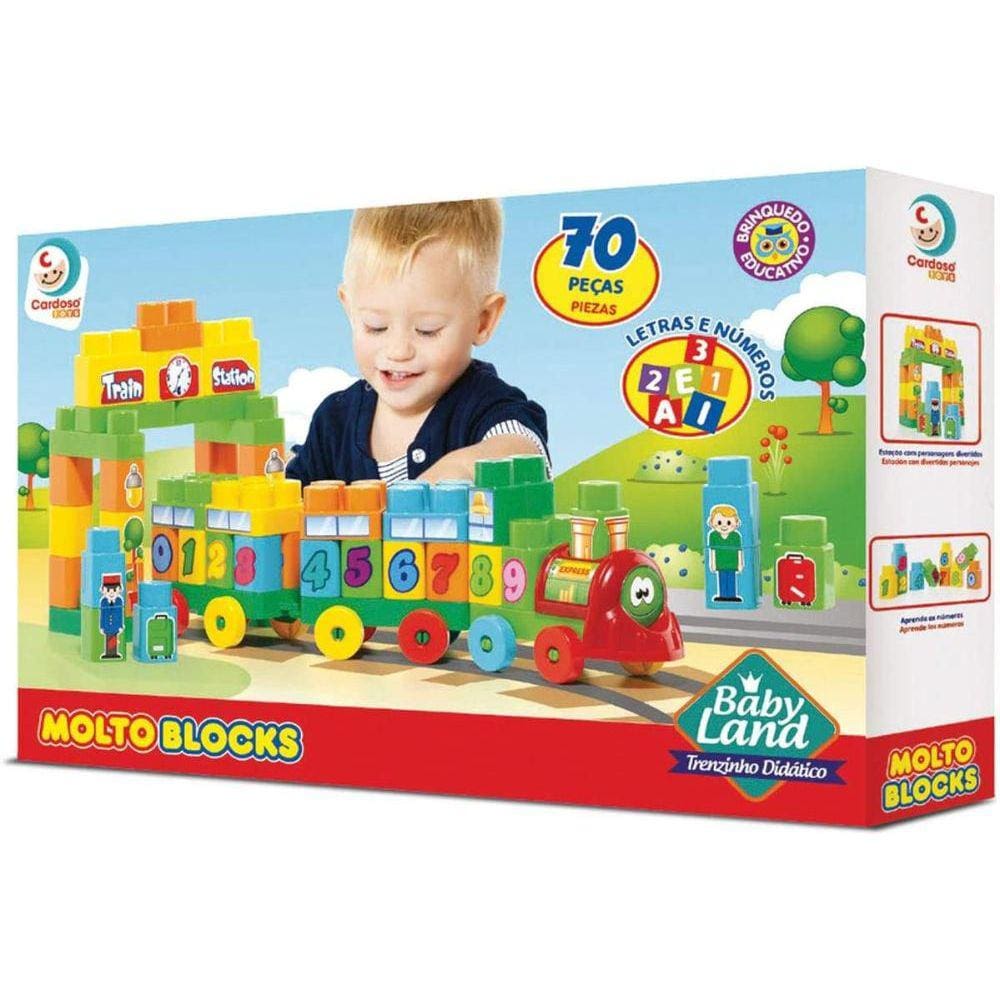Baby Land Trenzinho Didatico 70 Peças Cardoso