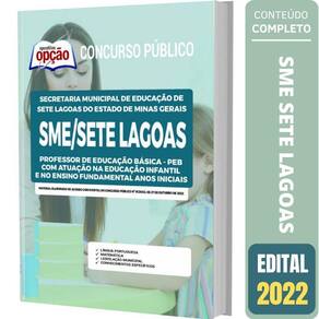 Apostila SME Sete Lagoas - MG PDF - Assistente de Turno 2022