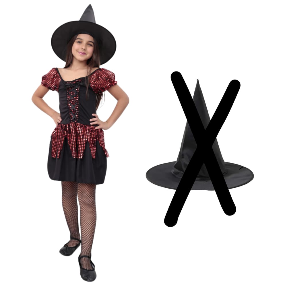 Fantasia Halloween Infantil Feminina Wanda Estampada - Extra Festas