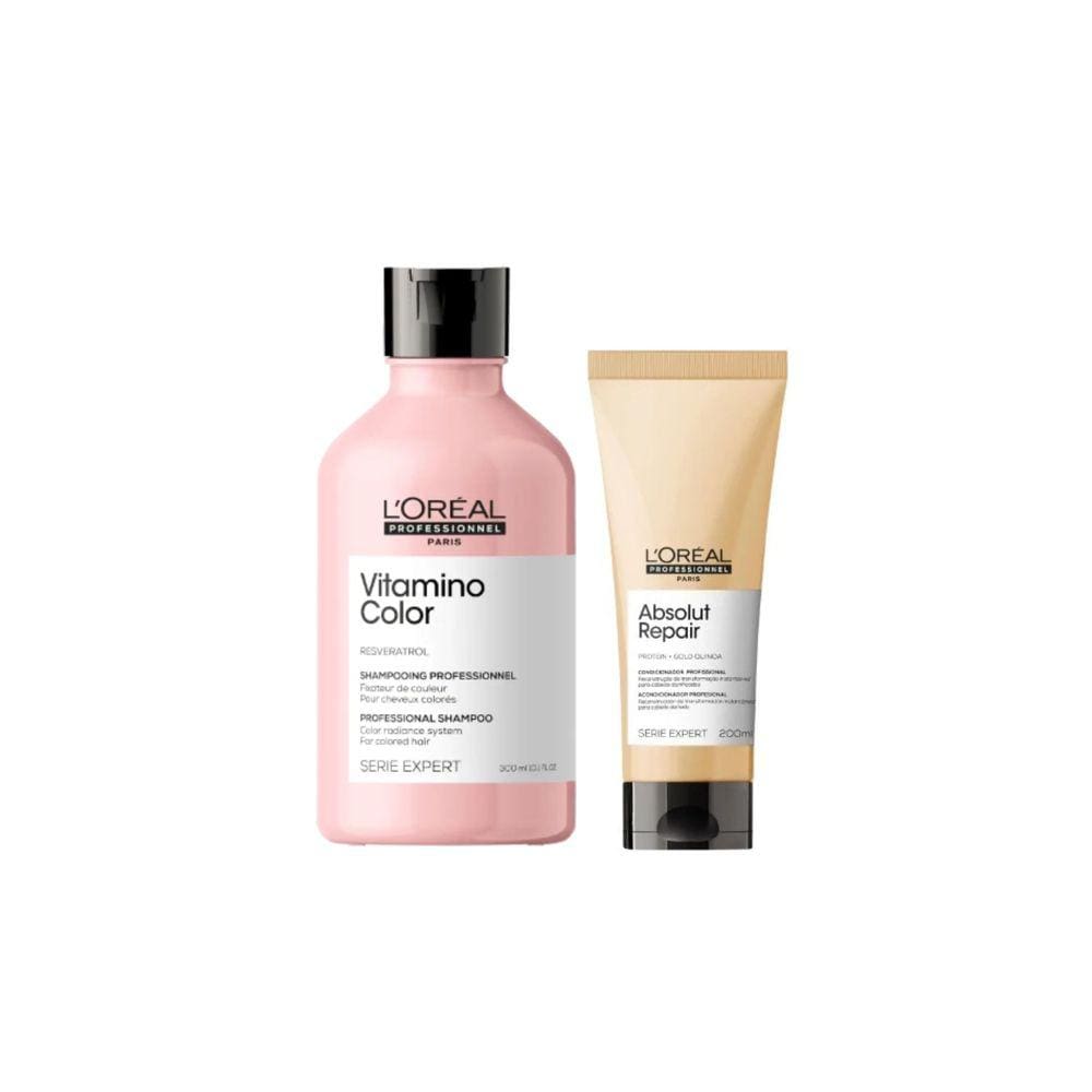 Kit L´Oréal Vitamino Color Shampoo 300ml+ Absolut Repair Condicionador 200ml