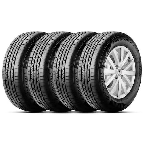 Jogo De 4 Pneus Continental Aro 15 Powercontact 2 185/65R15