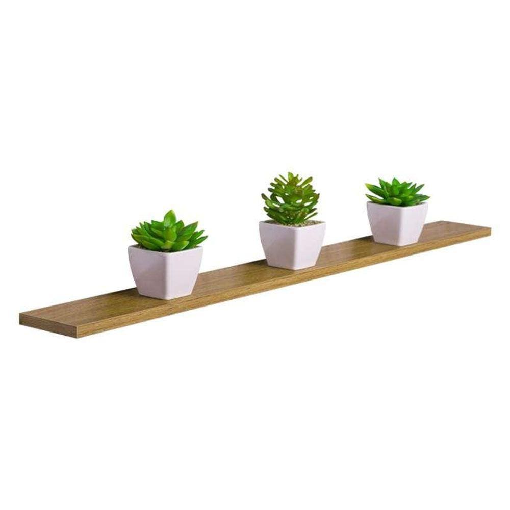 Prateleira 90 x 10cm Freijó Suporte Invisível