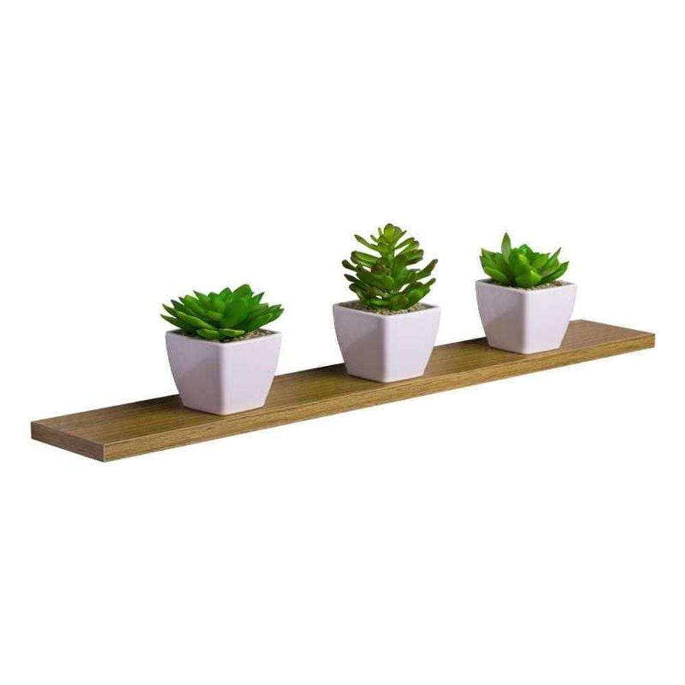 Prateleira 50 x 15cm Freijó Suporte Invisível