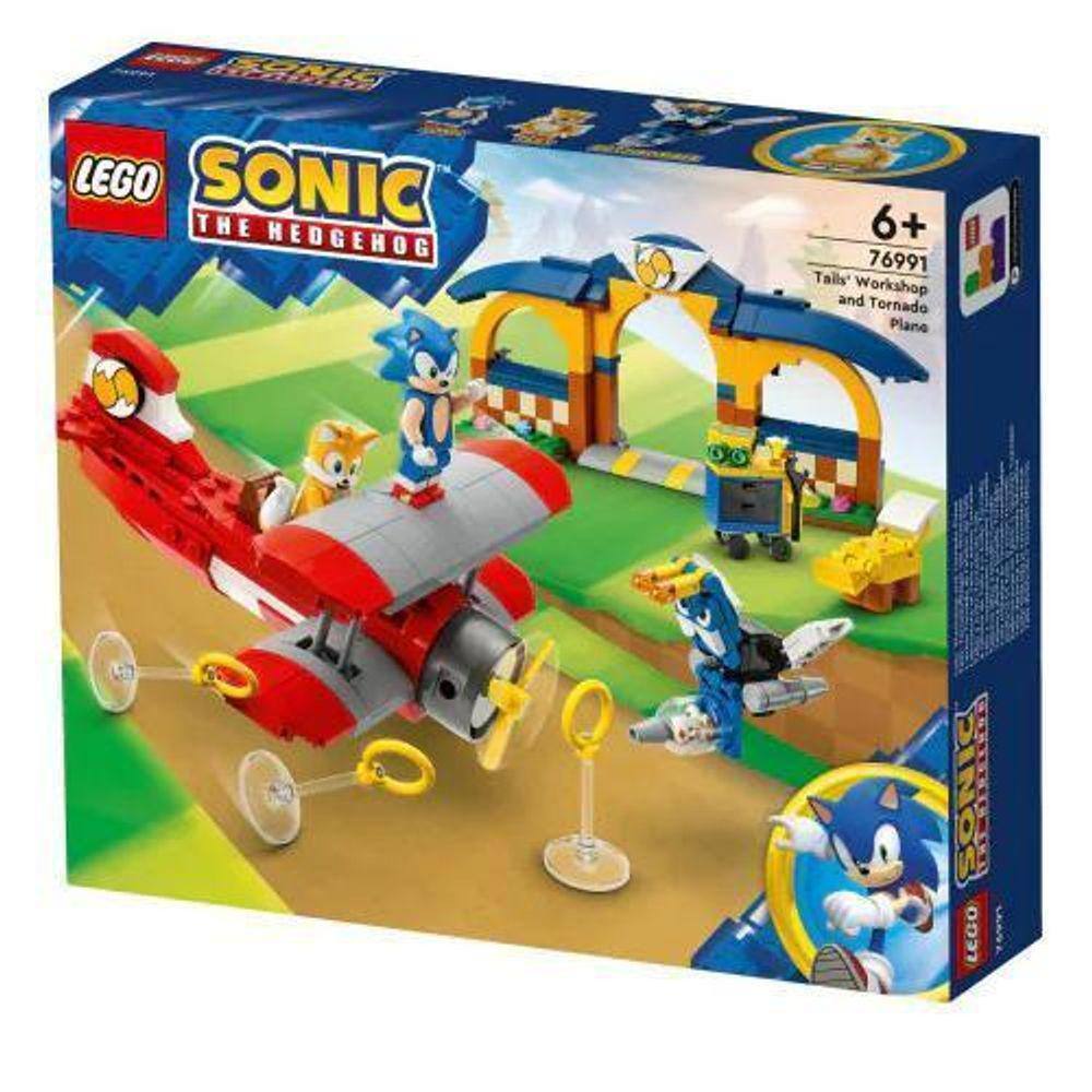 LEGO Set Sonic 76991 A Oficina de Tails e o Aviao Tornado 376 peças