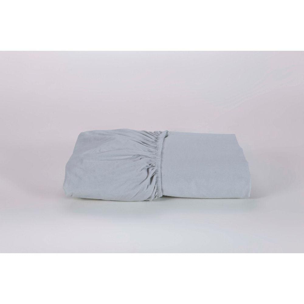 Lençol Cama Viúvo Com Elástico (1,88mx1,28mx25cm)100% Algodão 200 Fios Percal Cinza