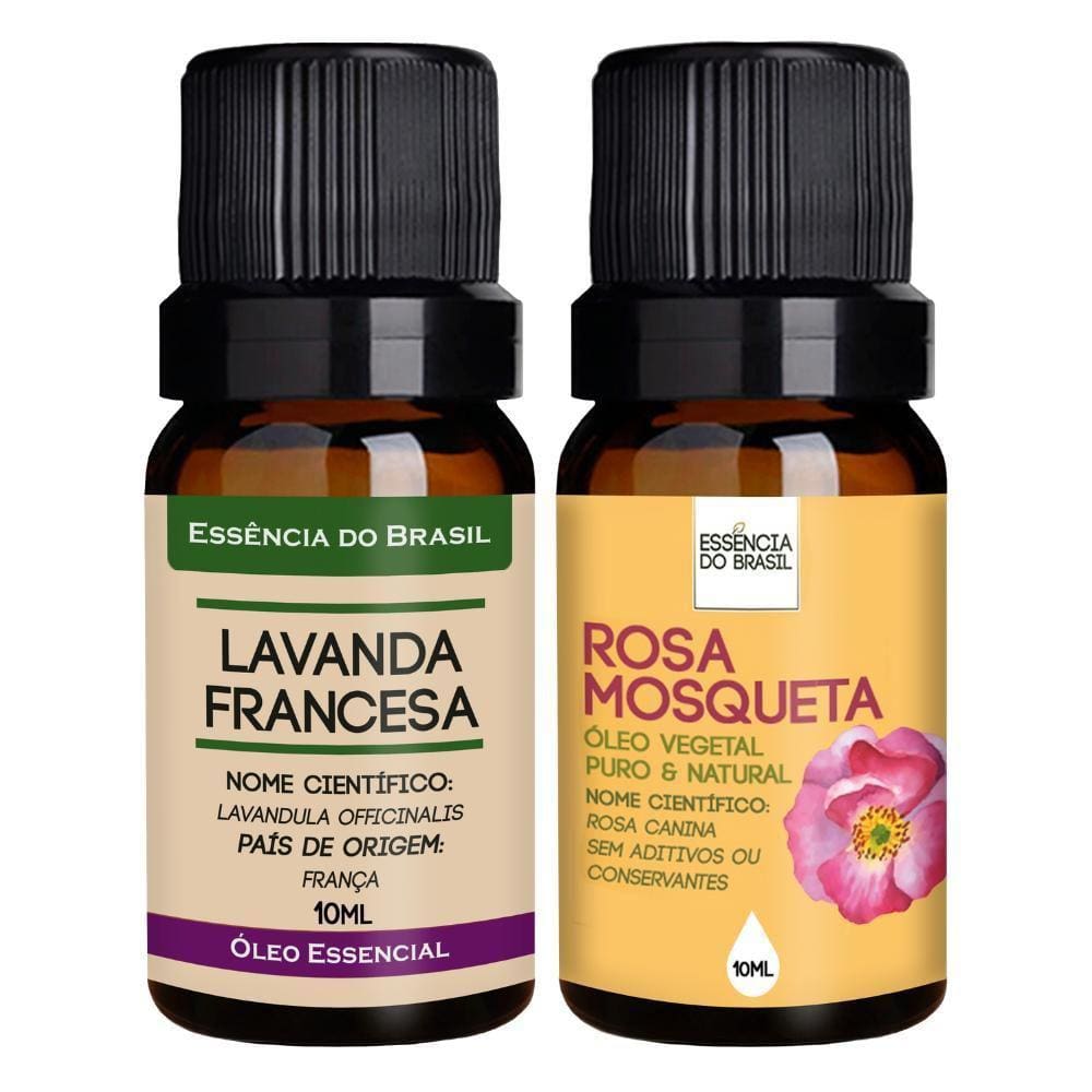 Kit Óleo Essen. Lavanda Francesa + Vegetal R. Mosqueta 10Ml