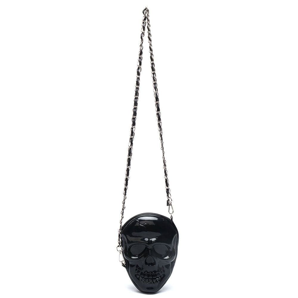 Kit Bolsa e Porta Moeda silicone caveira skull 3d city rock