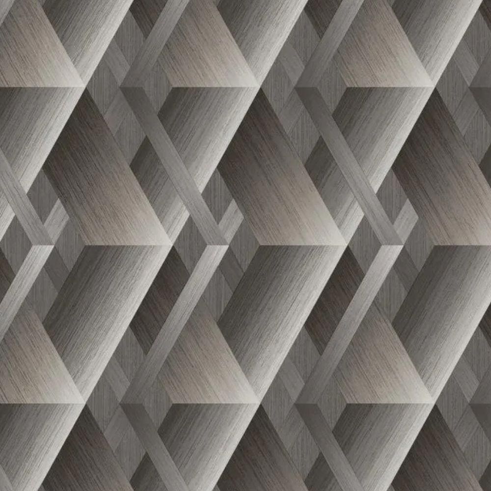Papel De Parede Geométrico Bege - Tamanho 10m X 0.53m