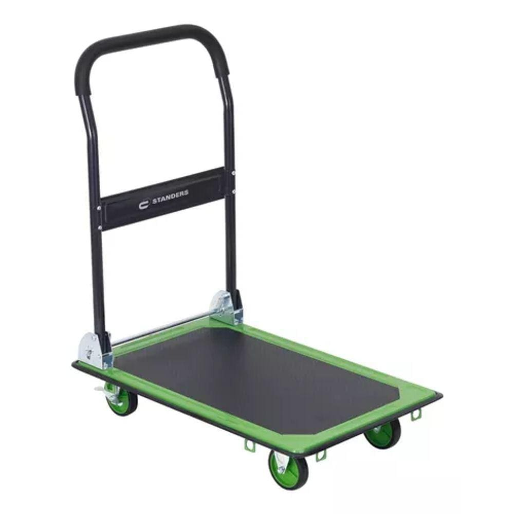 Carrinho De Carga Dobravel Plataforma 150kg Aço Roda Maciça