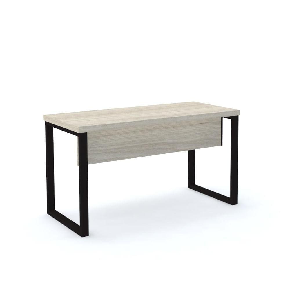 Mesa de Escritório Pé Tubular PE40 em MDP 150 x 70 cm Cor Nogueira CasaBlanca Base Preta