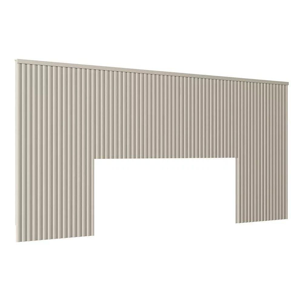Cabeceira Ripado Laranjeira Com Frame Off White Linea Brasil