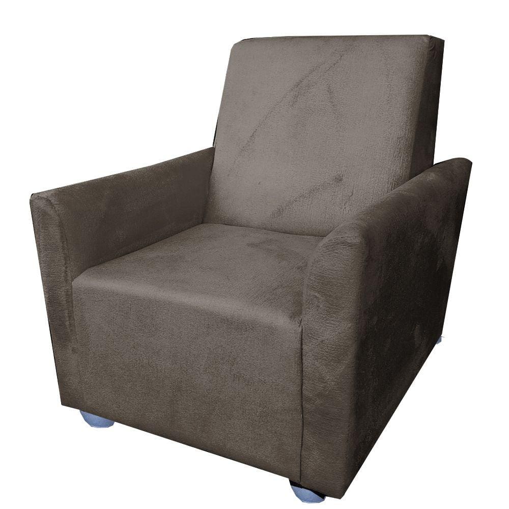 Poltrona Cadeira Sofa Infantil Kids Angel Marrom