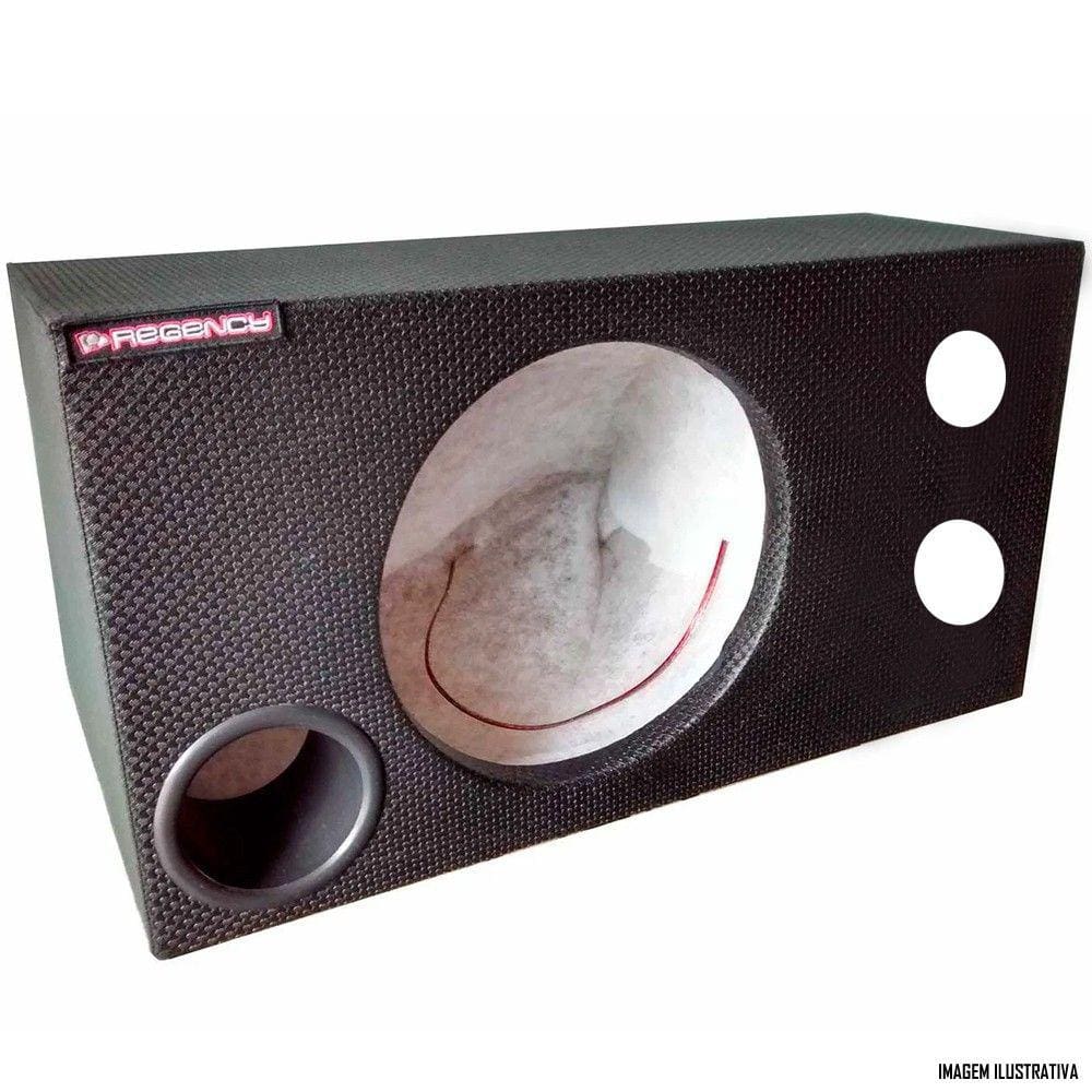 Caixa 1 Subwoofer 12" Polegadas 1 Corneta 1 Tweeter Dutada 50 Litros Preto Regency
