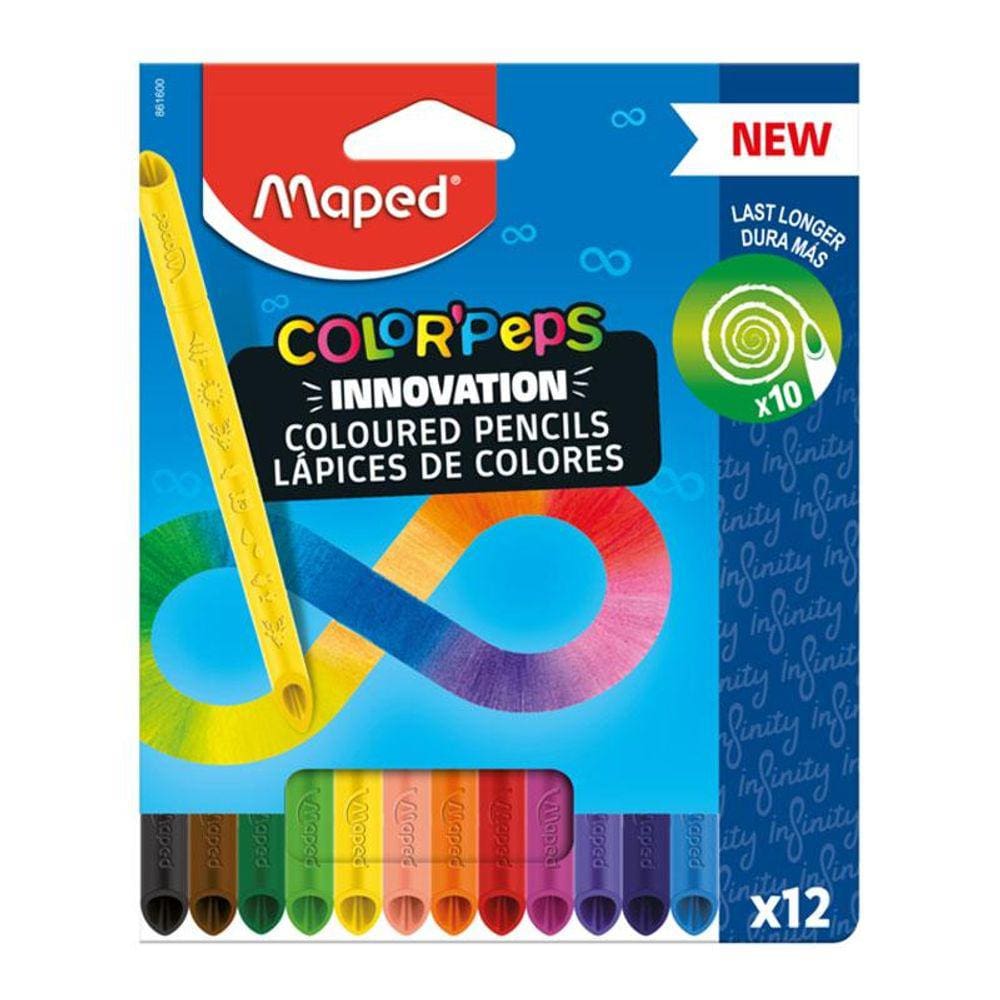 Lápis Color`Peps Infinity 12 cores 861600 Maped